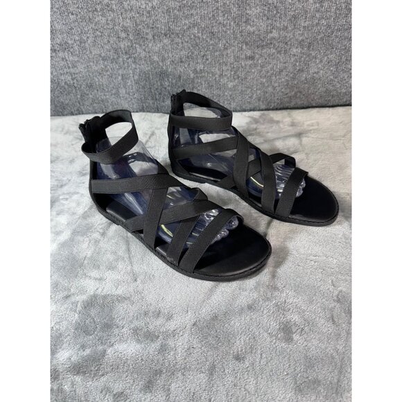 Torrid Womens shoes 8.5WW Black Gladiator Stretch Sandals Pre-Owned - Picture 16 of 16
